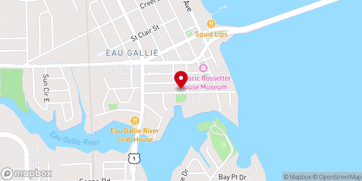 Map showing location of St John's Episcopal Church