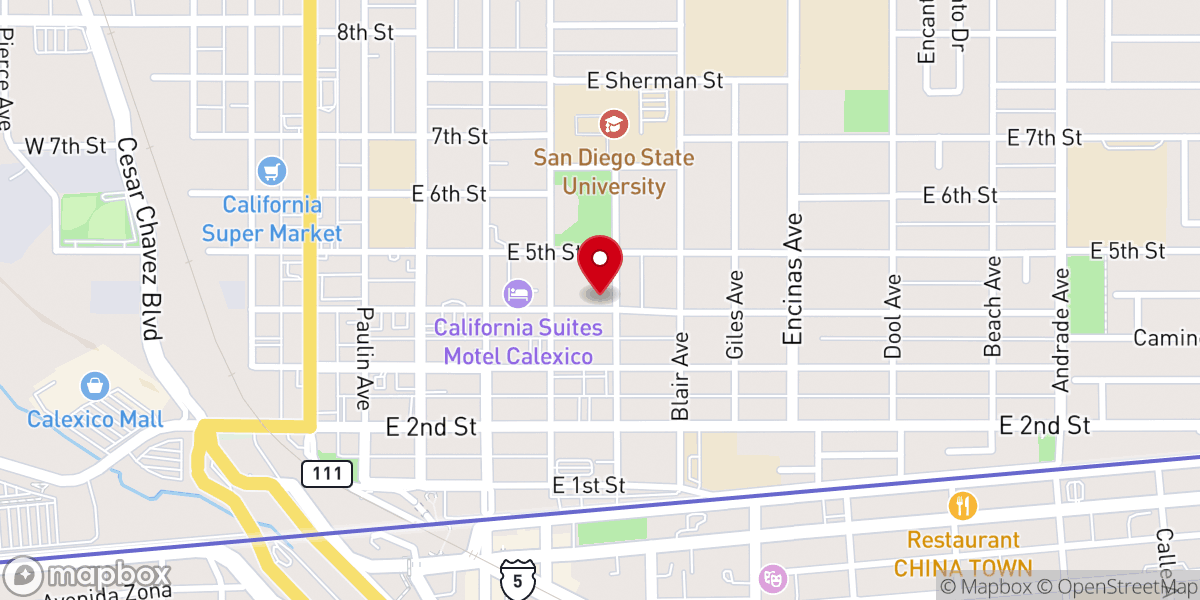 Map showing location of Baptist Church