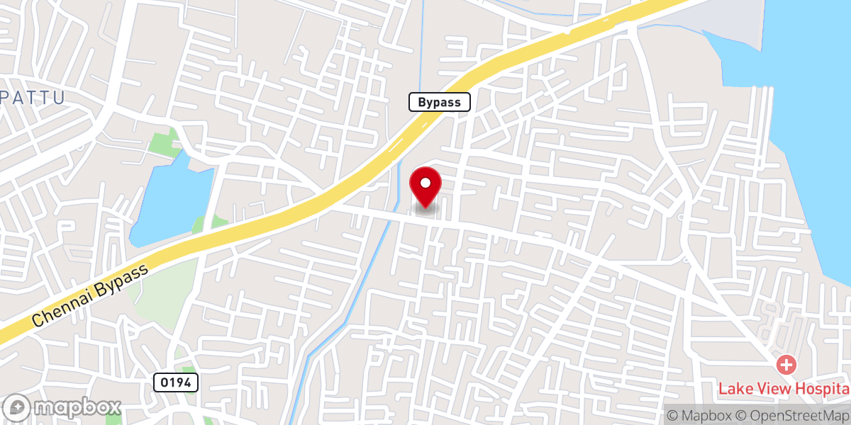 Map showing location of Madras Orthodox Diocese Old Aramana
