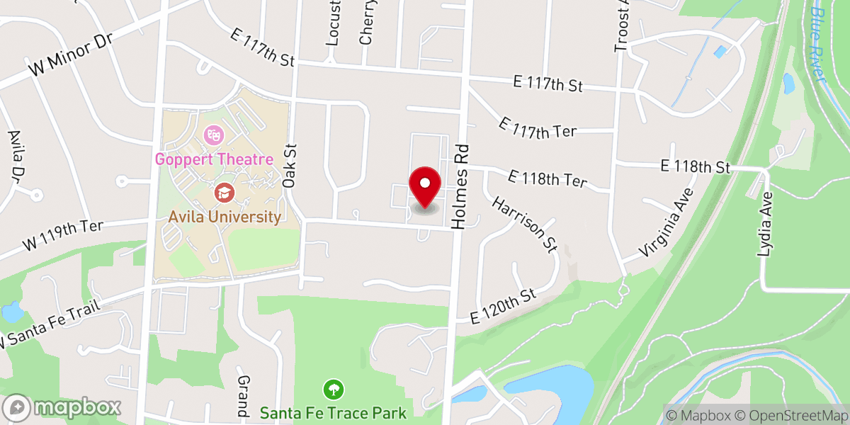 Map showing location of St. Thomas More Parish