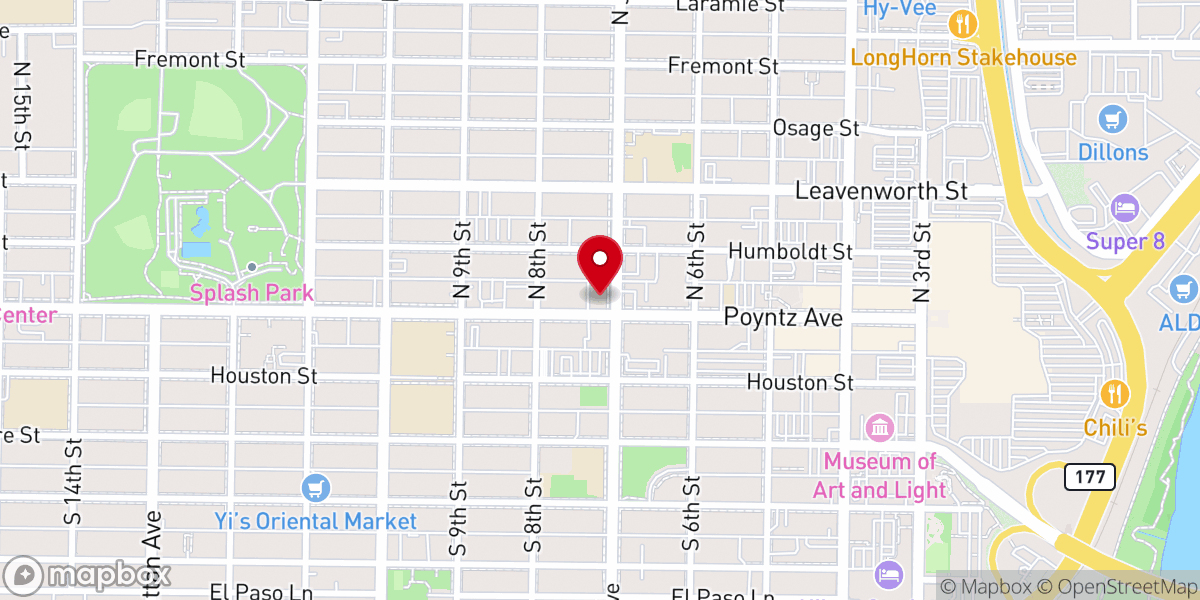 Map showing location of First Congregational Church