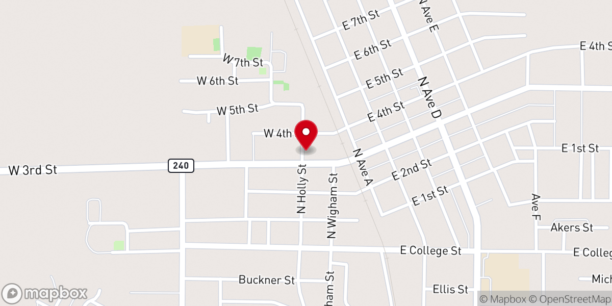 Map showing location of Rock Family Church
