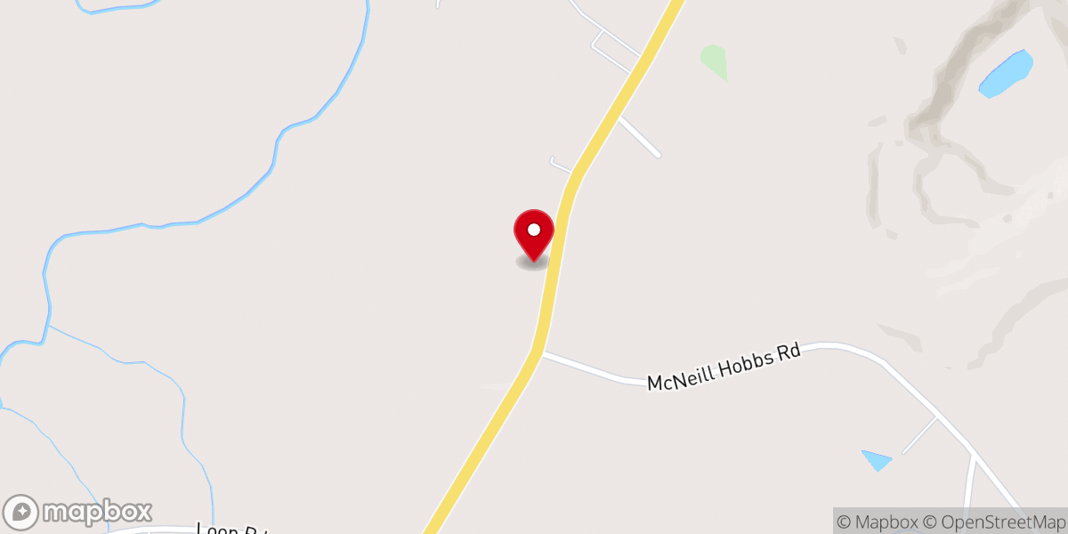 Map showing location of Harmony Baptist Church