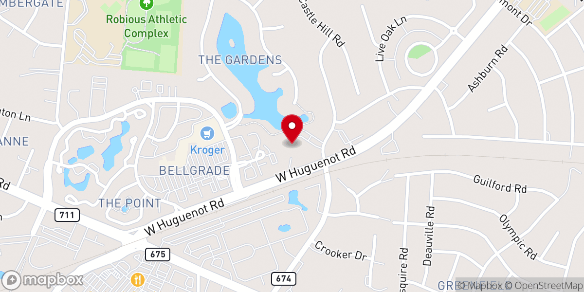 Map showing location of Saint Matthias Episcopal Church - Food Distribution Center