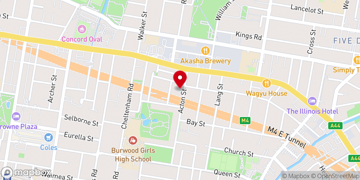 Map showing location of St Joseph's Maronite Catholic Church