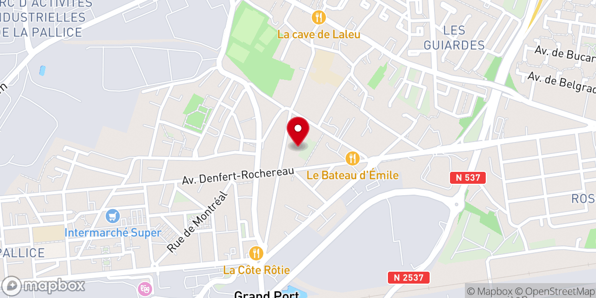 Map showing location of Salle paroissiale du Ballon Rouge