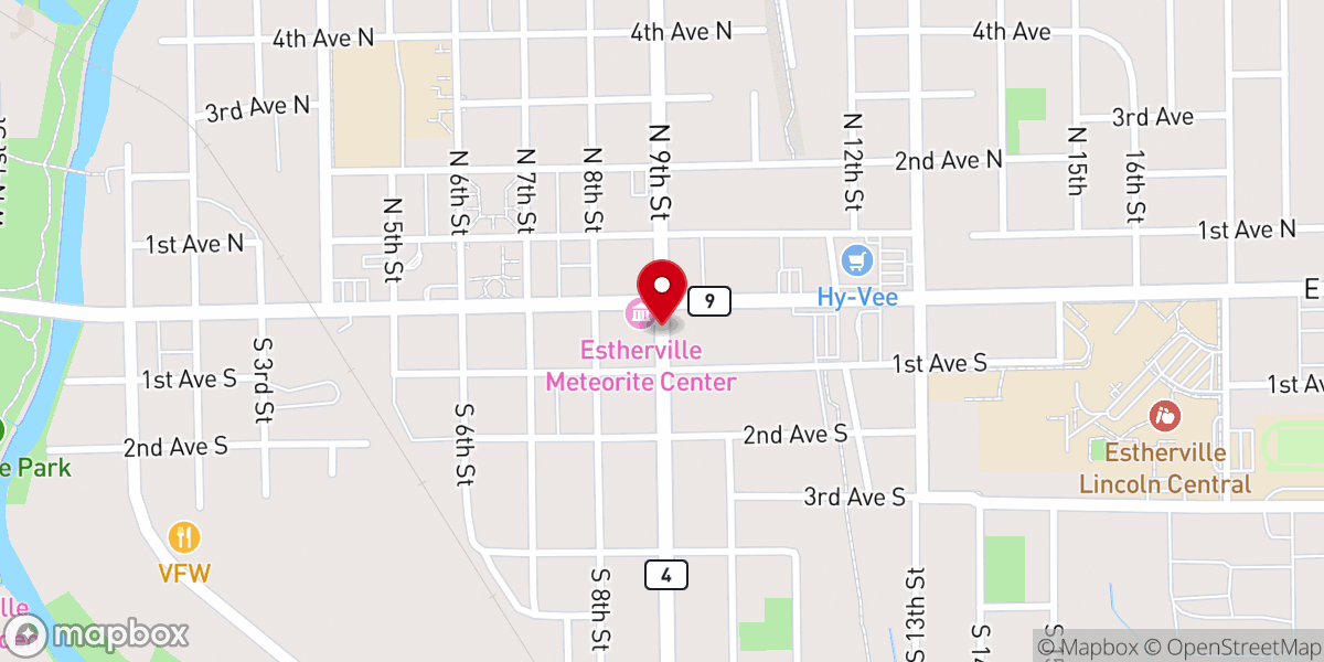Map showing location of Immanuel Evangelical Lutheran