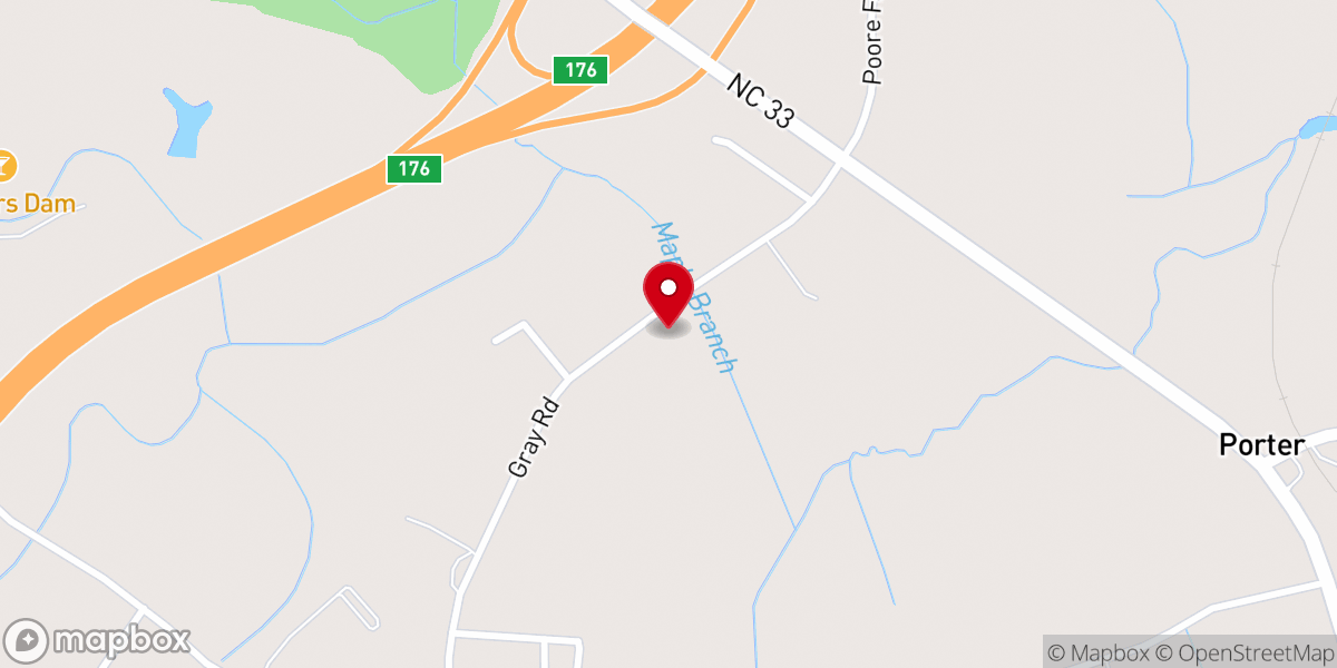 Map showing location of Beech Grove Free Will Baptist