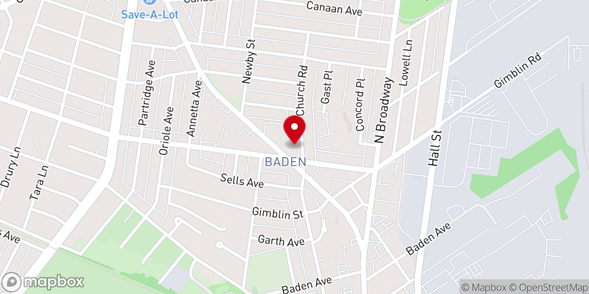 Map showing location of Life Center International Church