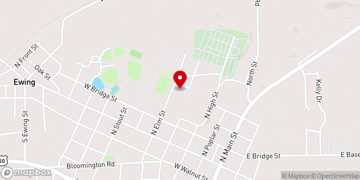 Map showing location of Brownstown Presbyterian Church