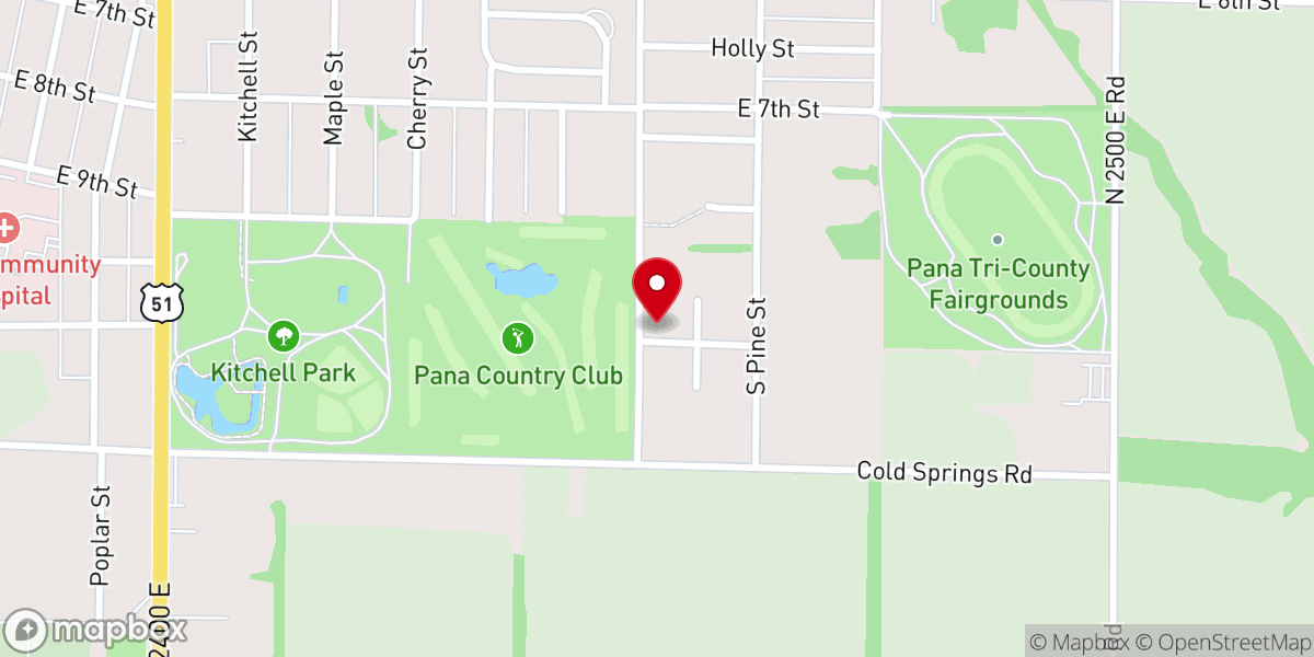 Map showing location of First United Methodist Prsng