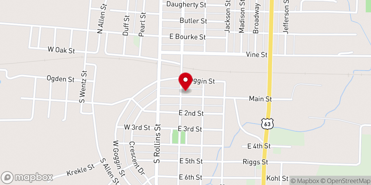 Map showing location of Faith Baptist Church