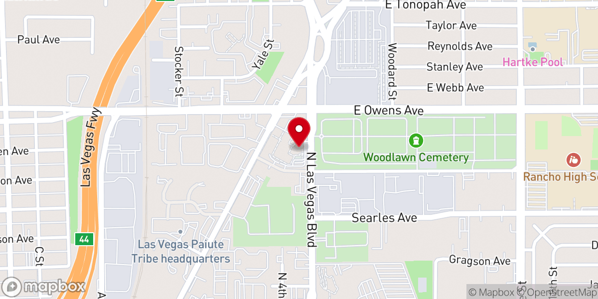 Map showing location of Catholic Charities of Southern Nevada
