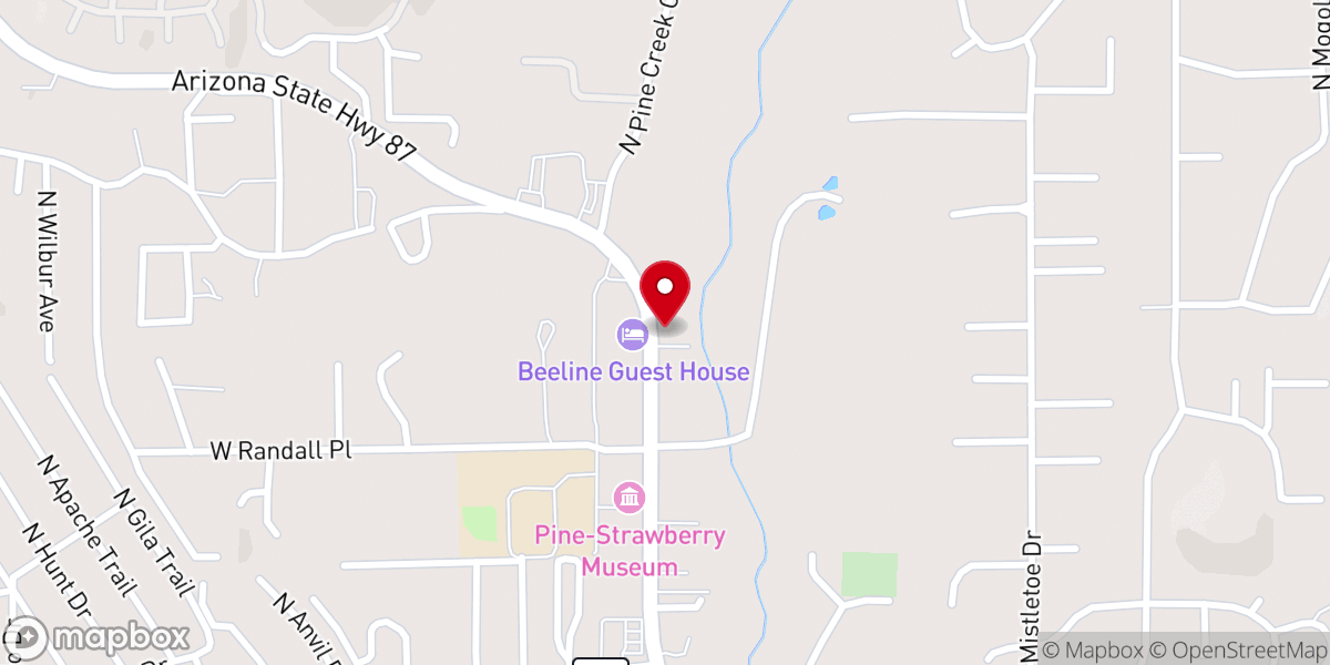 Map showing location of First Baptist Church of Pine