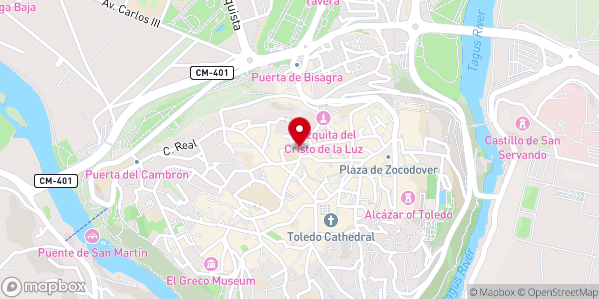 Map showing location of Iglesia de San Vicente