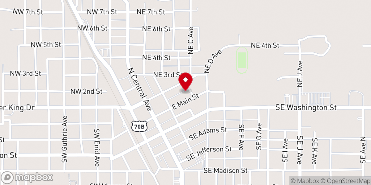 Map showing location of Church of Christ