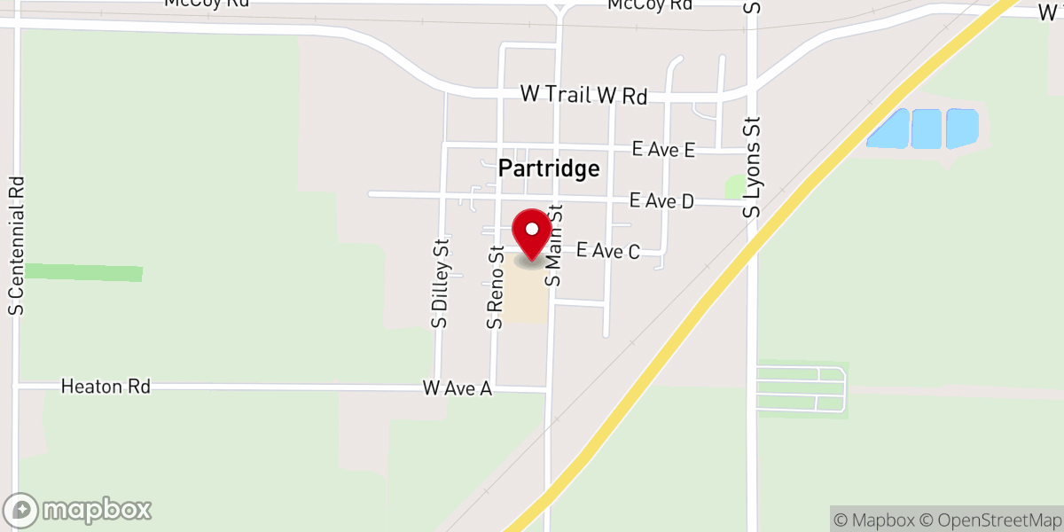 Map showing location of Plainview Community Corner
