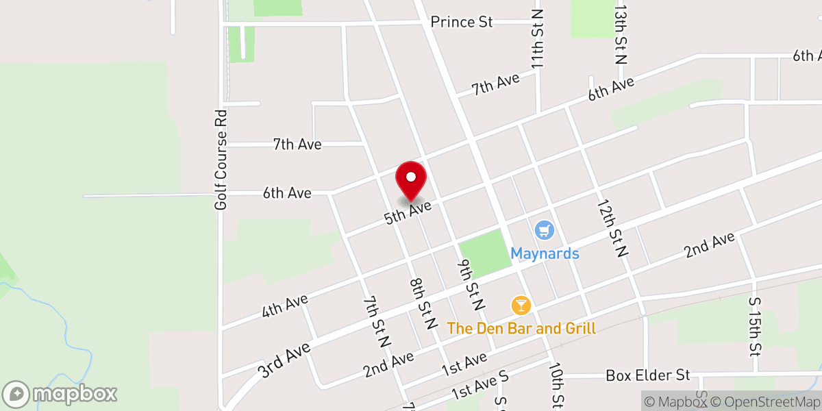 Map showing location of Mountain Lake Alliance Church