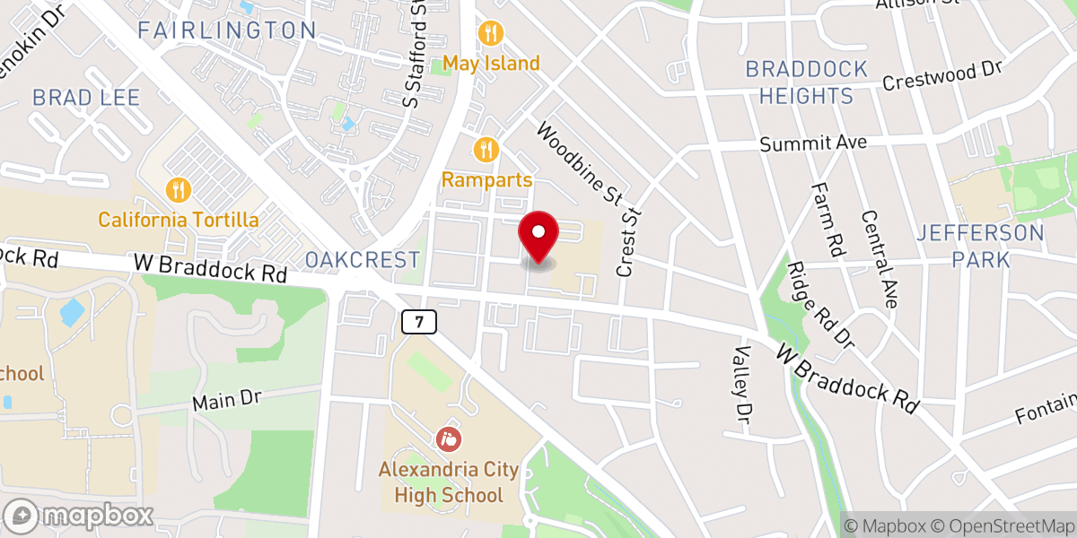 Map showing location of Blessed Sacrament Roman Catholic Church