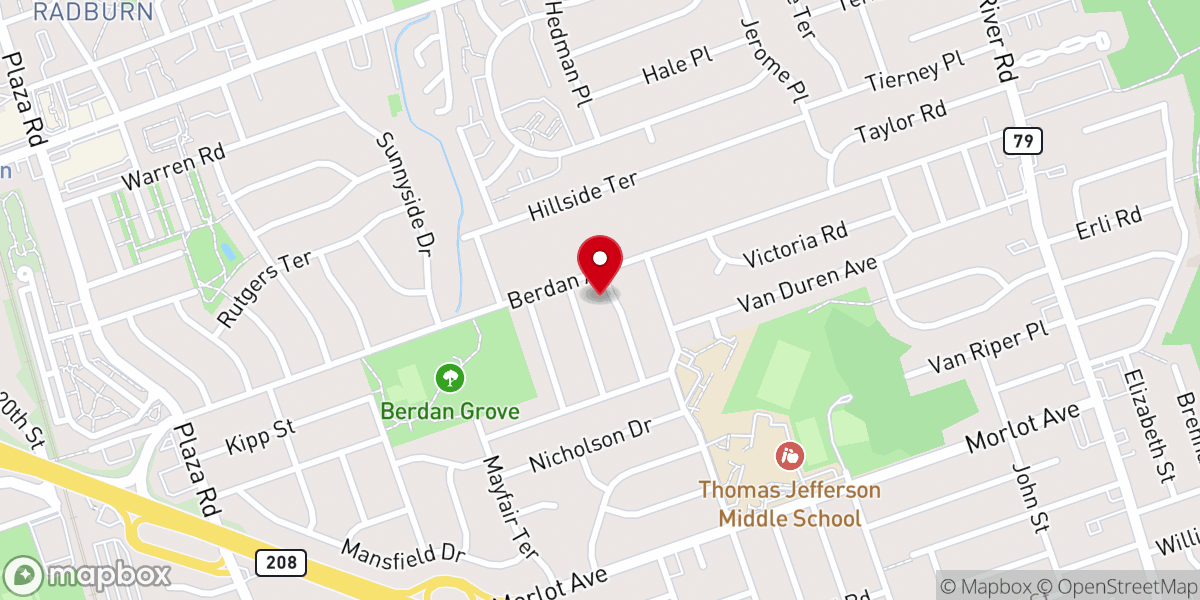 Map showing location of Fair Lawn Community Church 新澤西台灣歸正教會