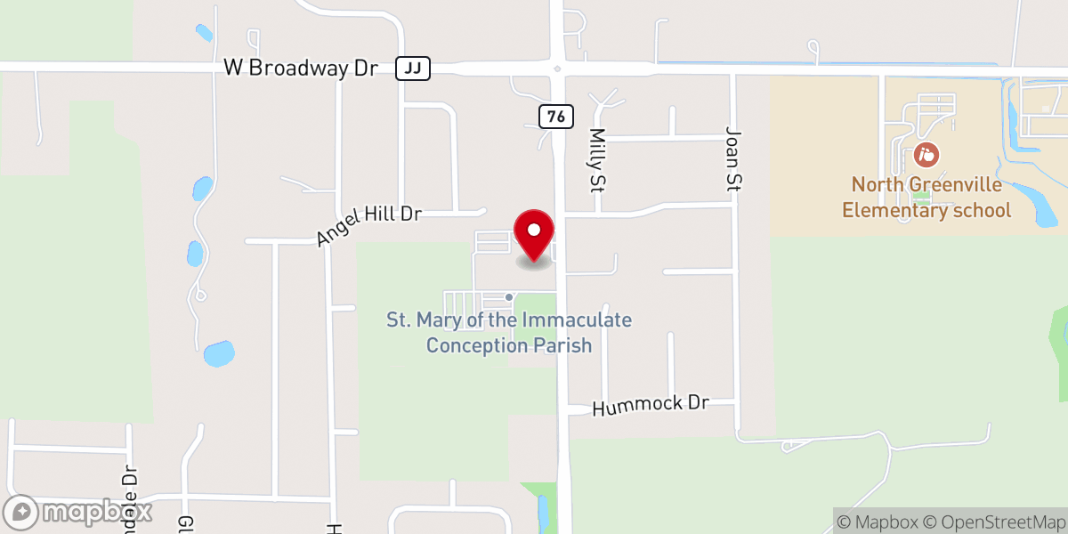 Map showing location of St. Mary of the Immaculate Conception Parish