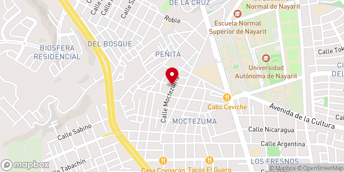 Map showing location of Parroquia San Miguel Arcángel