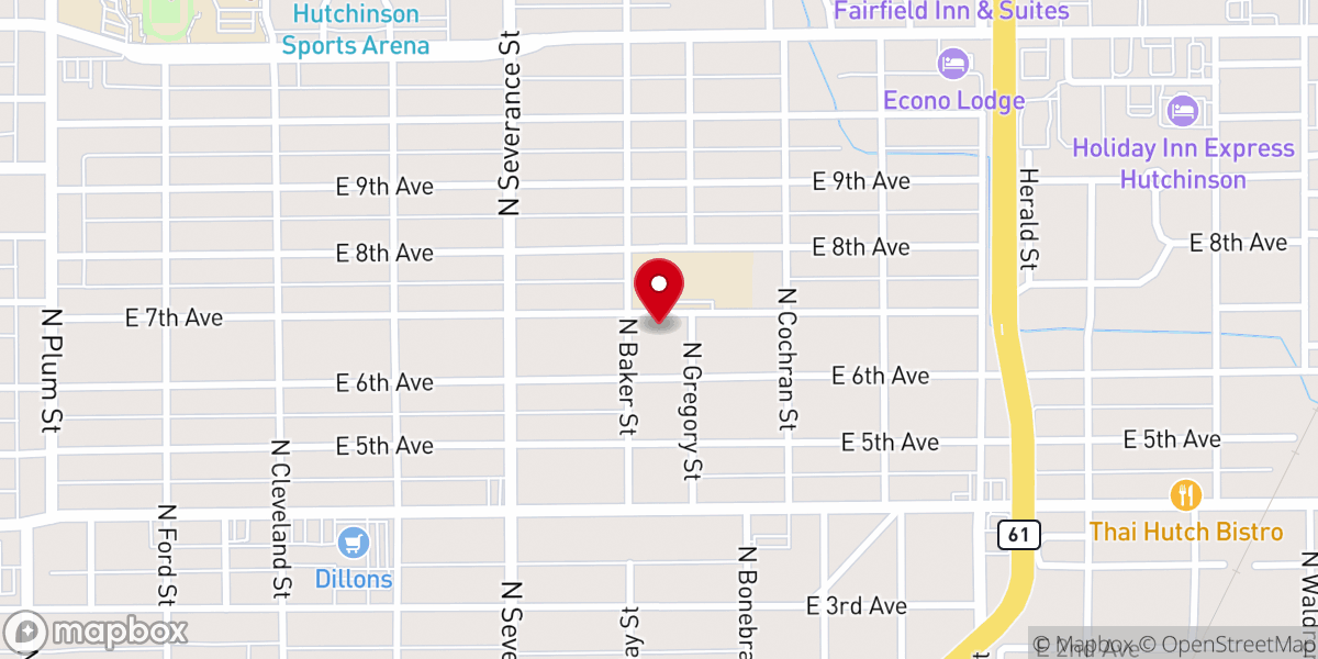 Map showing location of Macedonia Missionary Baptist Church