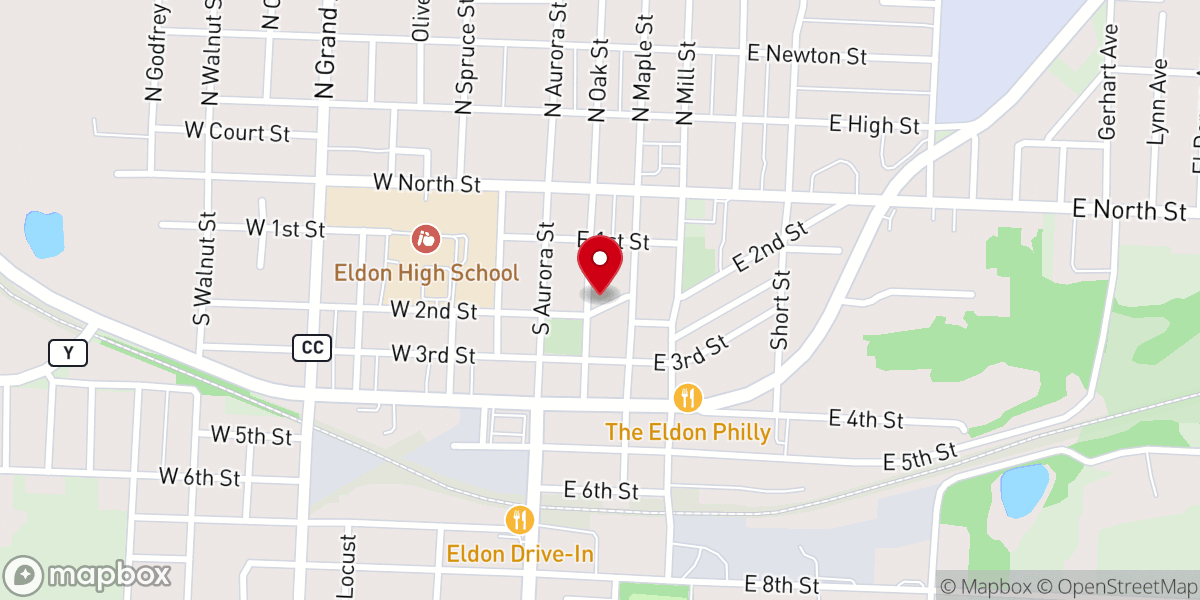 Map showing location of Tokyo Hibachi Grill