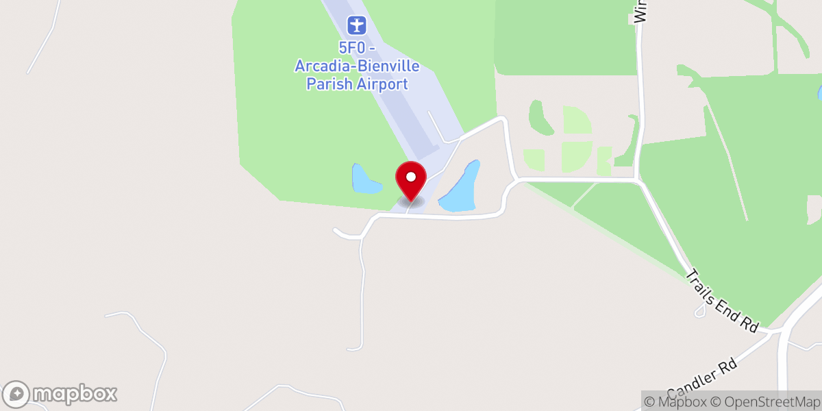 Map showing location of Trail's End Golf Course