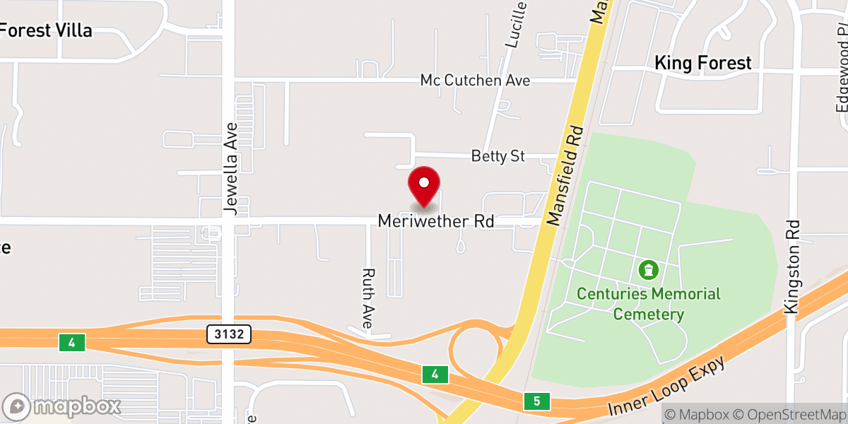 Map showing location of Life Church of Shreveport Assemblies of God