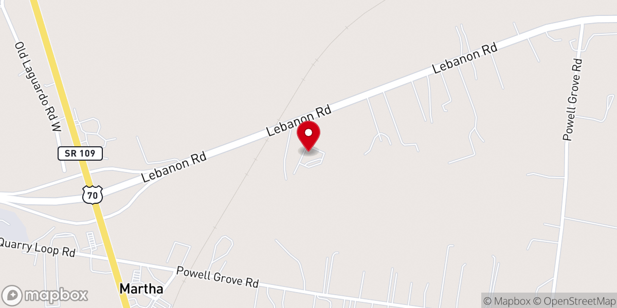 Map showing location of West Haven Baptist Church