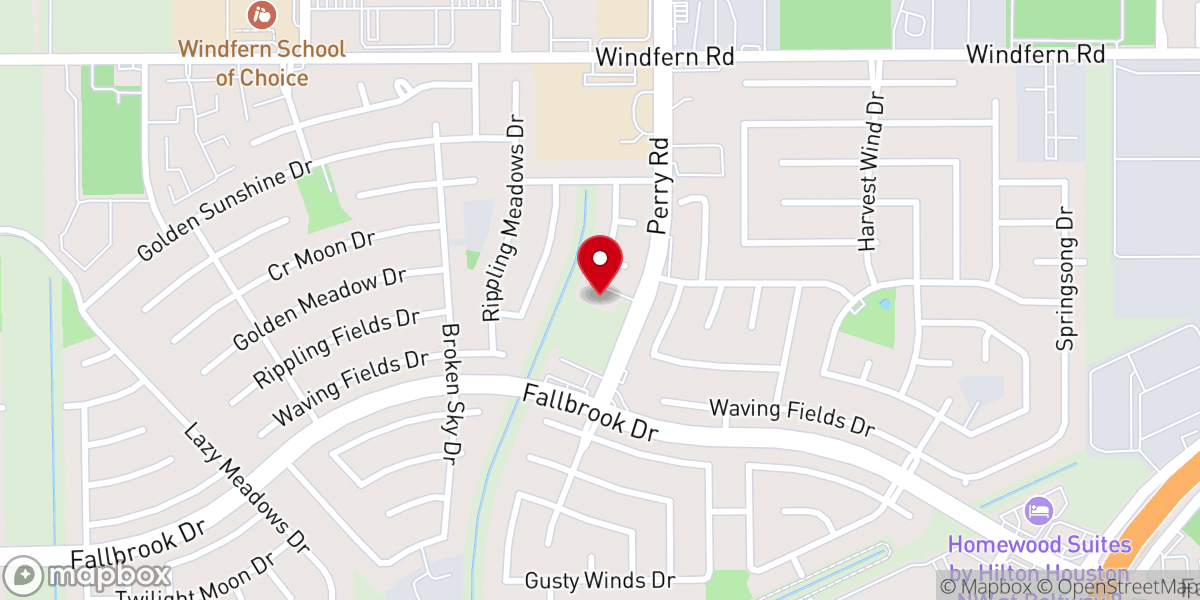 Map showing location of Westway Baptist Church