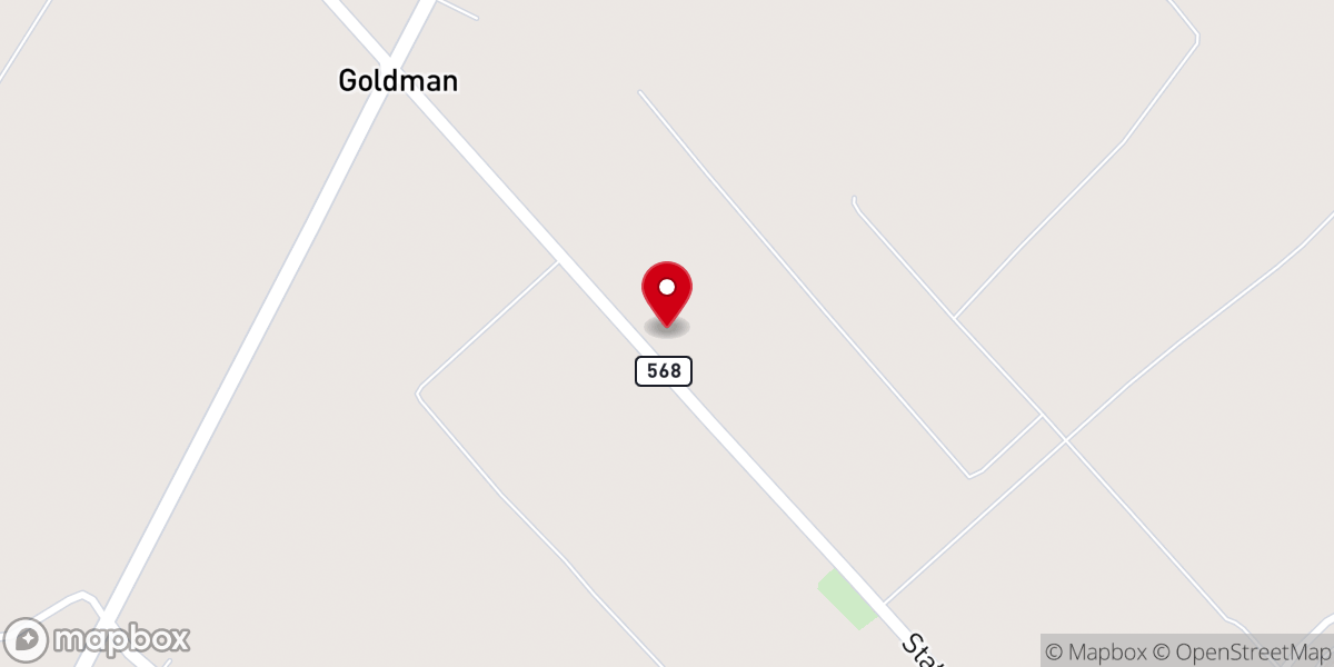 Map showing location of Cypress Grove Church