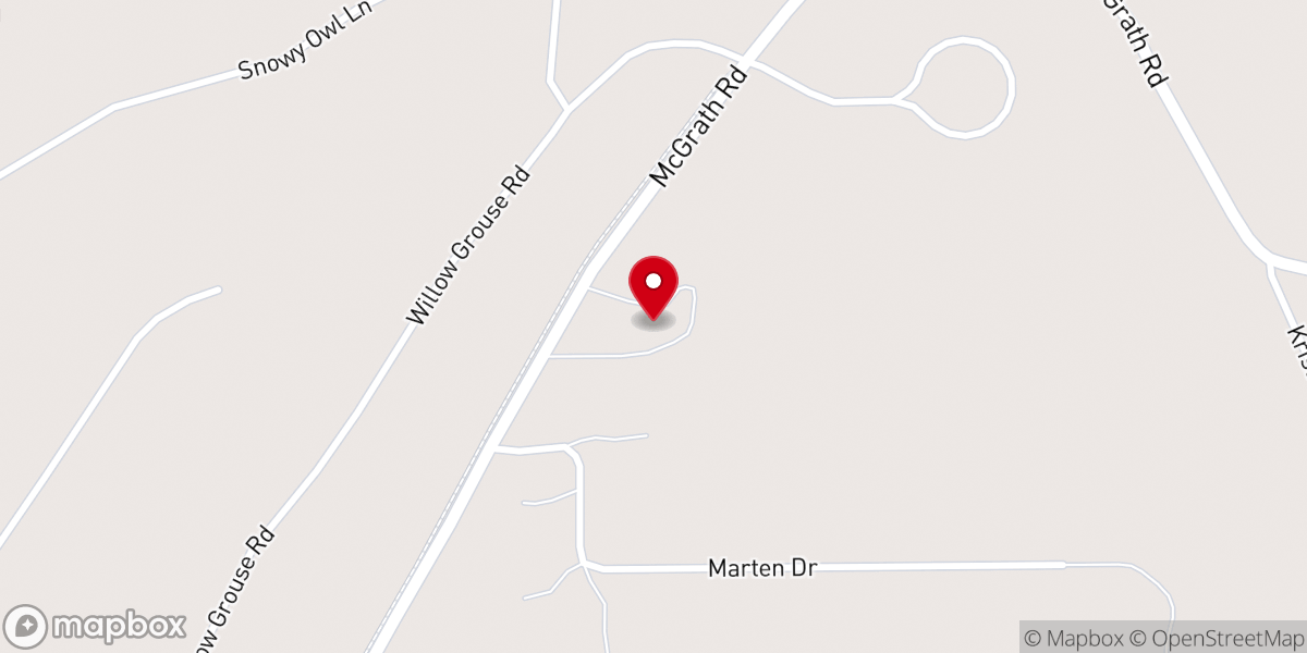 Map showing location of McGrath Road Baptist Church