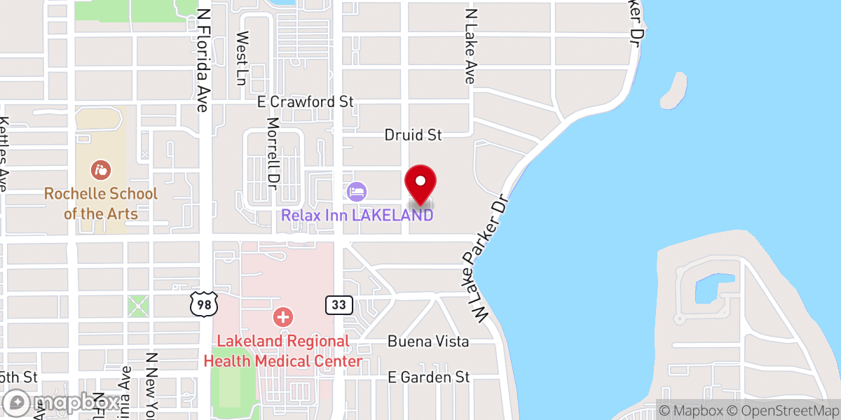 Map showing location of Lakeland Seventh-day Adventist Church