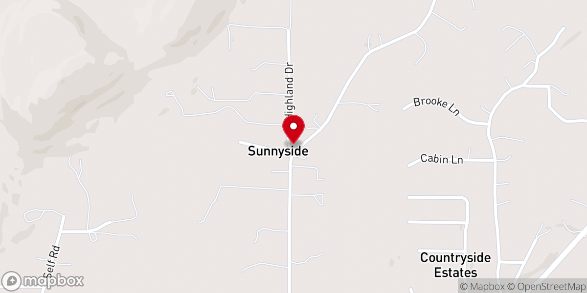Map showing location of Penny Brook Chapel