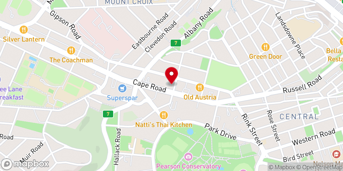 Map showing location of Trinity Baptist Church