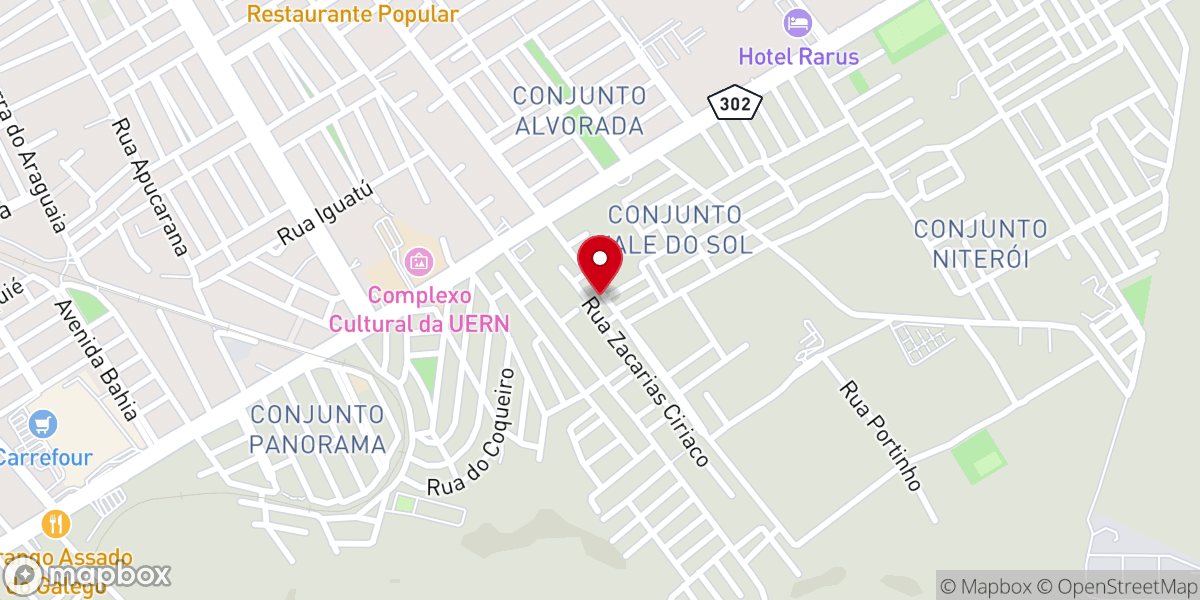 Map showing location of IEADERN - Assembleia de Deus - Cong. Rio Jordão