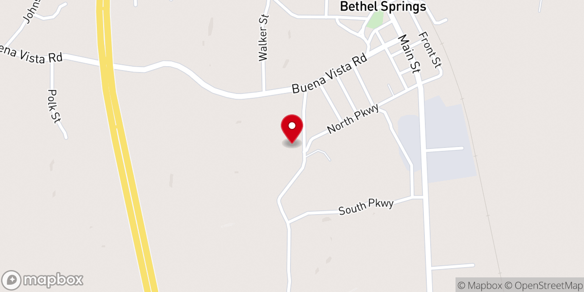 Map showing location of First Baptist Church