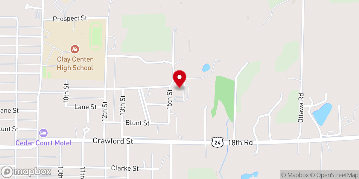 Map showing location of Evangelical Covenant Church