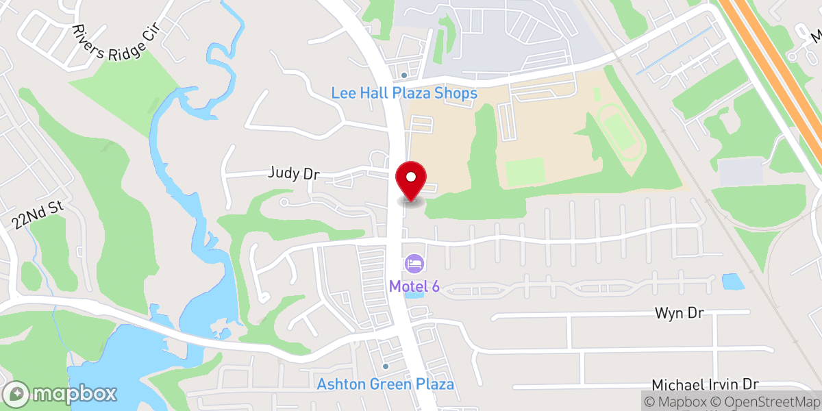 Map showing location of Asbury United Methodist Church