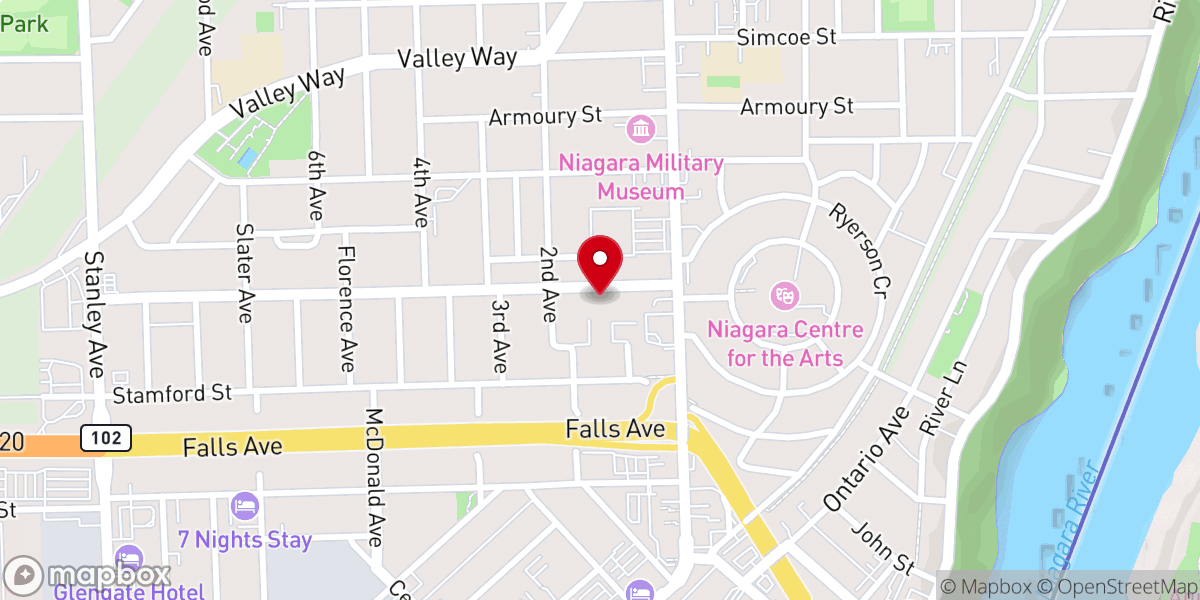 Map showing location of Two Hearts Wedding Chapel