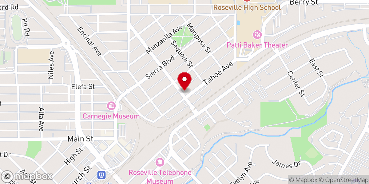 Map showing location of The Well of Roseville Church