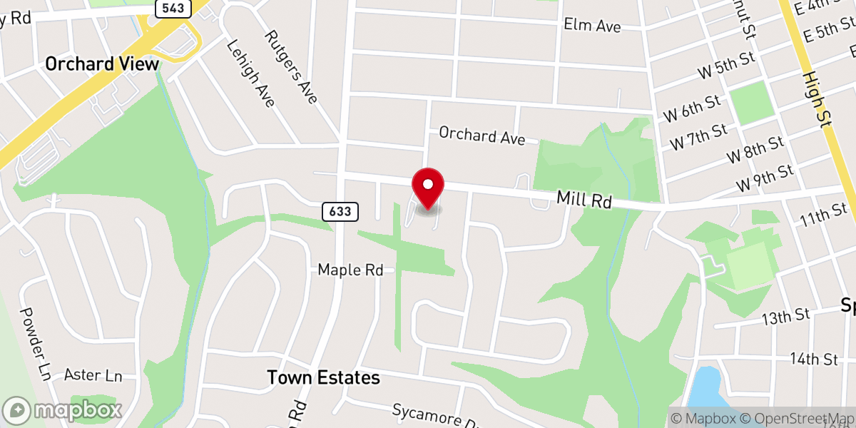 Map showing location of Grace Community Presbyterian Church