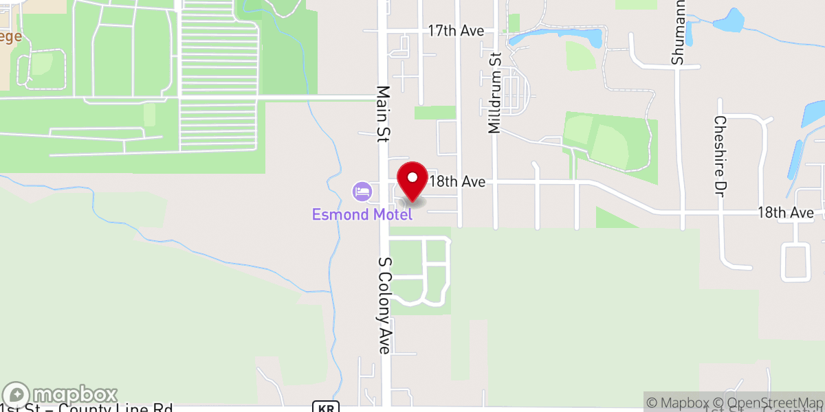 Map showing location of Union Grove First Assembly Of God