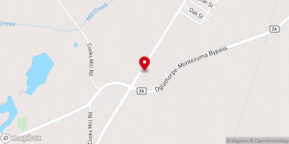Map showing location of Christian Heritage Worship Center