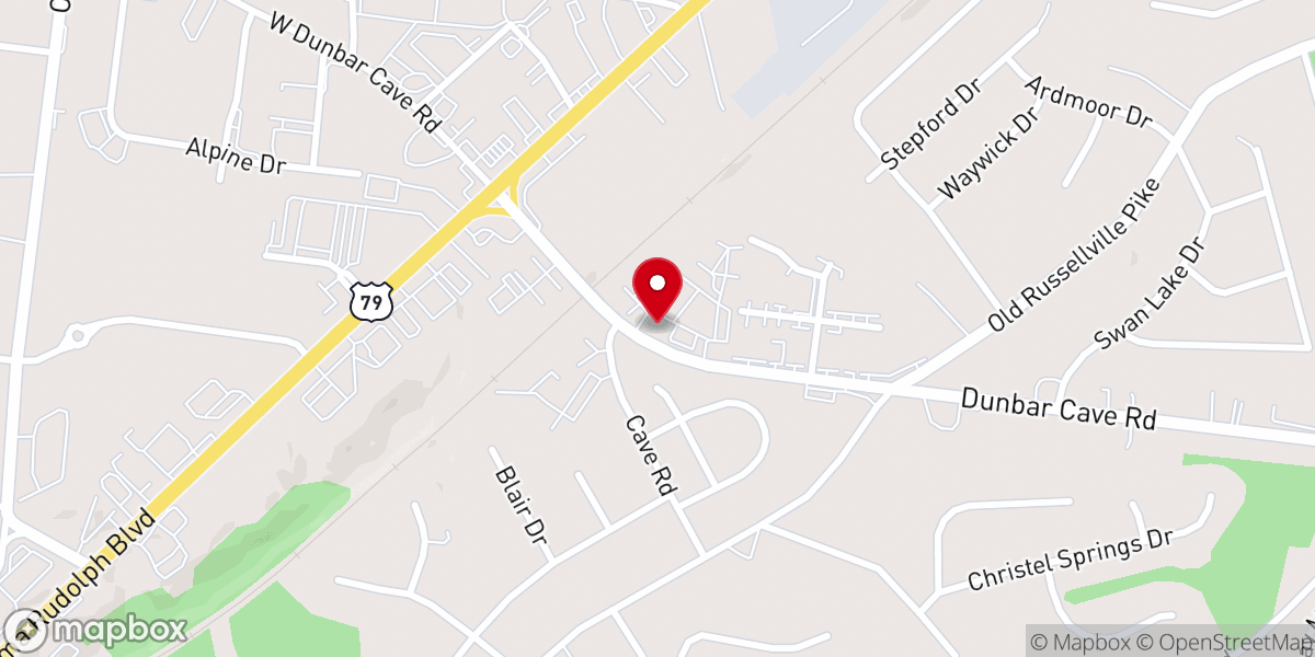 Map showing location of Calvary Chapel Clarksville
