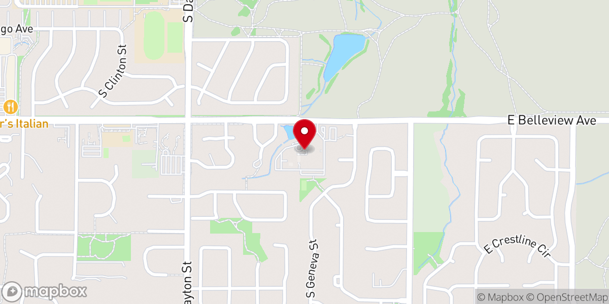 Map showing location of Cherry Creek Presbyterian Church