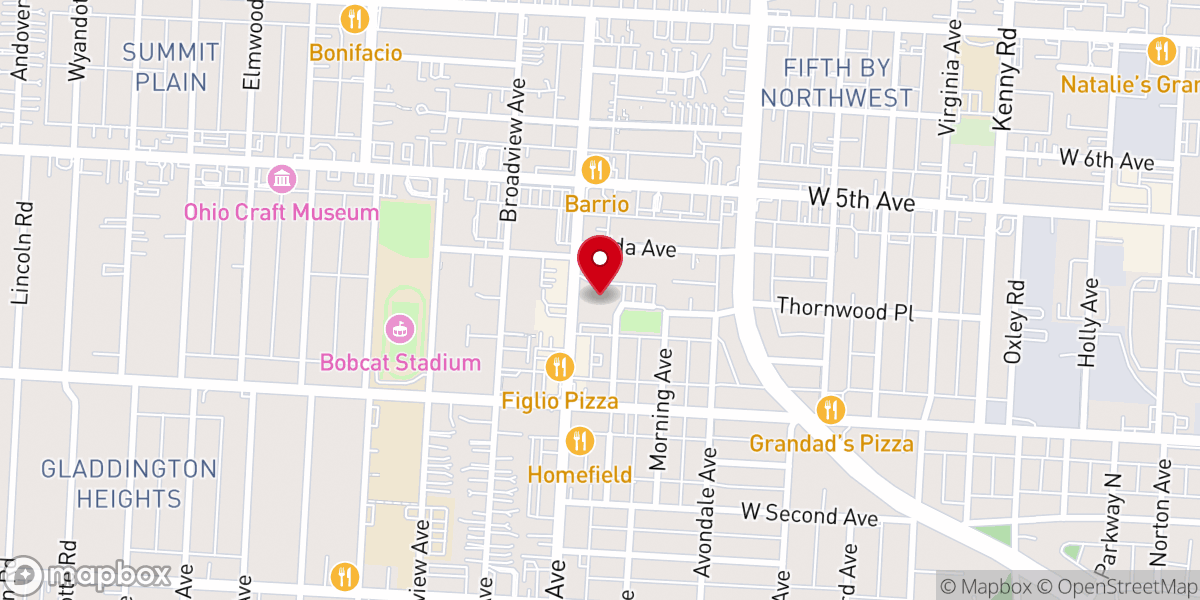 Map showing location of Saint Christopher Church