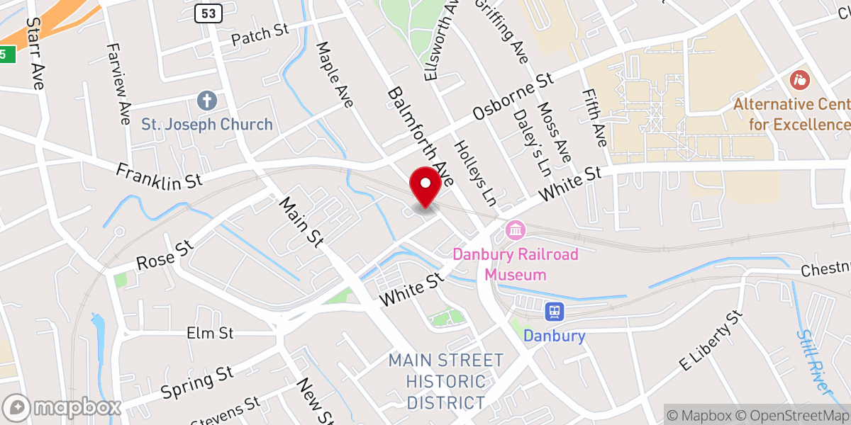 Map showing location of Connecticut Sarang Presbyterian Church (커네티컷 사랑의교회)